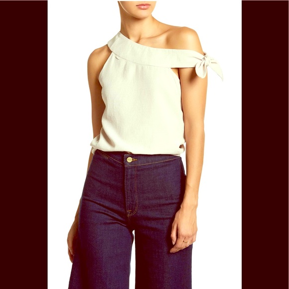 Tops - New Asymetric OFF SHOULDER TIE TOP LARGE women’s